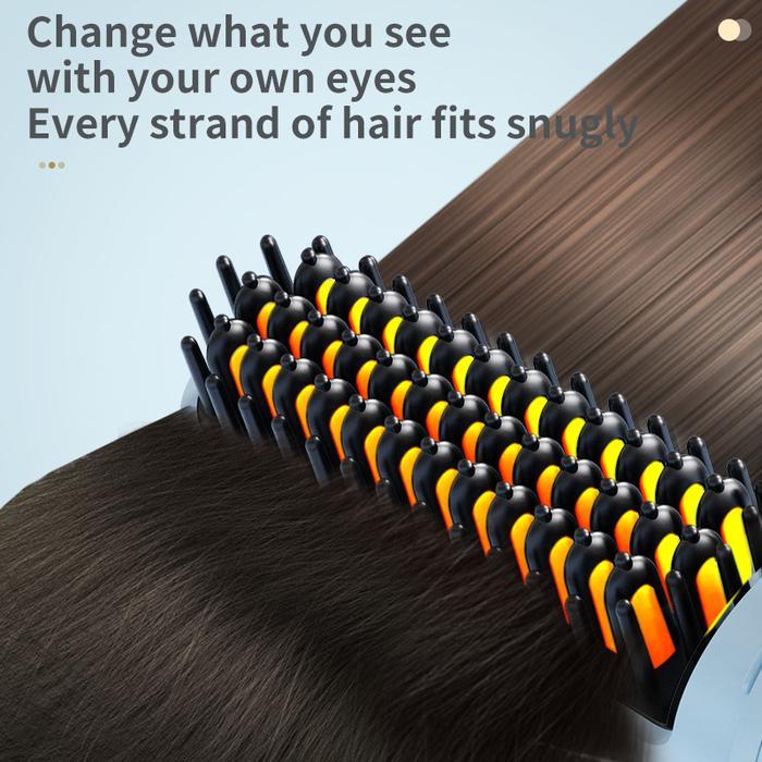 2 In 1 Sisir Catok Pelurus Rambut Elektrik Tanpa Kabel / Comb Sisir Pelurus Rambut Tanpa Kabel