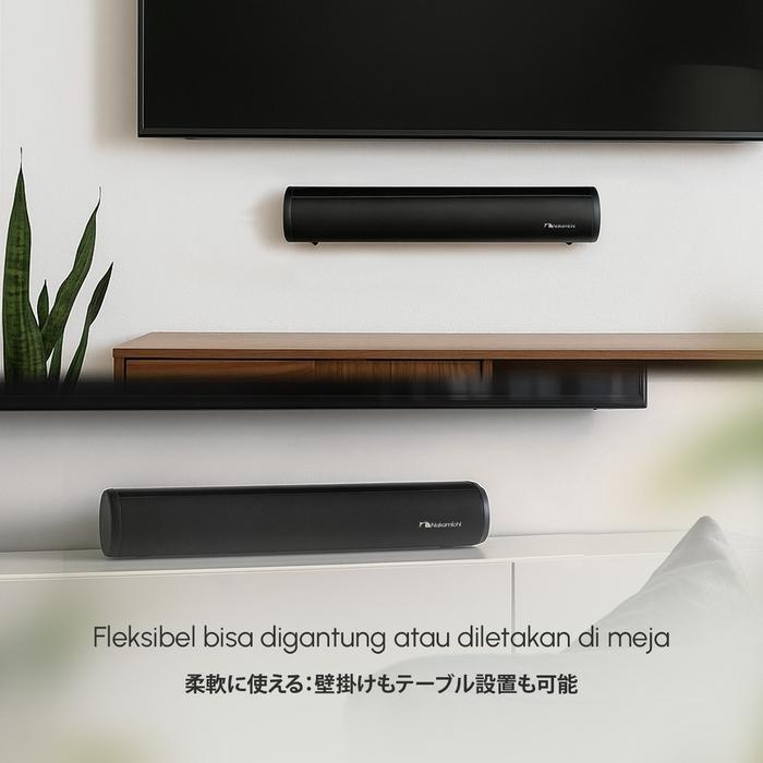 Promo Nakamichi Soundstation Venus Speaker Bluetooth Amplifier Mini Soundbar Adaptor Black