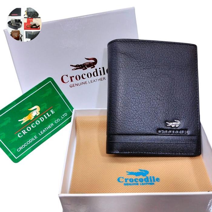 Dompet Minimalis Crocodile Dompet Pria Kulit 100% Asli,Original Leather Dompet Uang