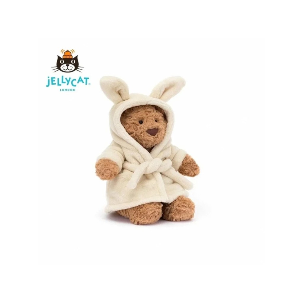 Jellycat large stuffed toy monkey; Bathrobe bear; Stuffed bear; Stuffed toy; Shy stuffed toy monkey;