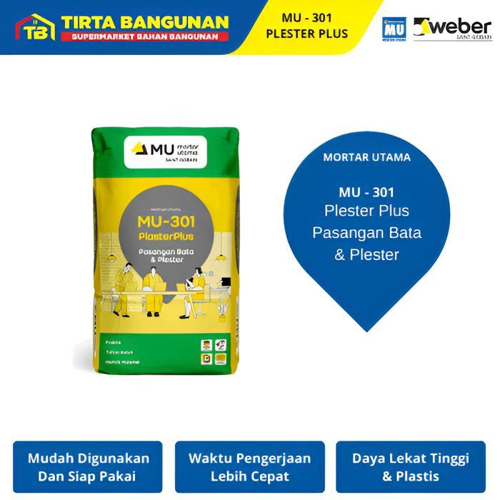 Mu 301 Plasterplus Pemasangan Bata Dan Plester Mortar Semen 40 Kg