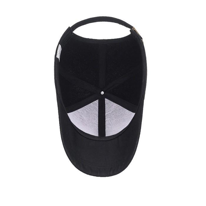 Topi Polos Baseball Topi Golf Topi Pria Cakop Besi Hitam Outdoor #Gratisongkir