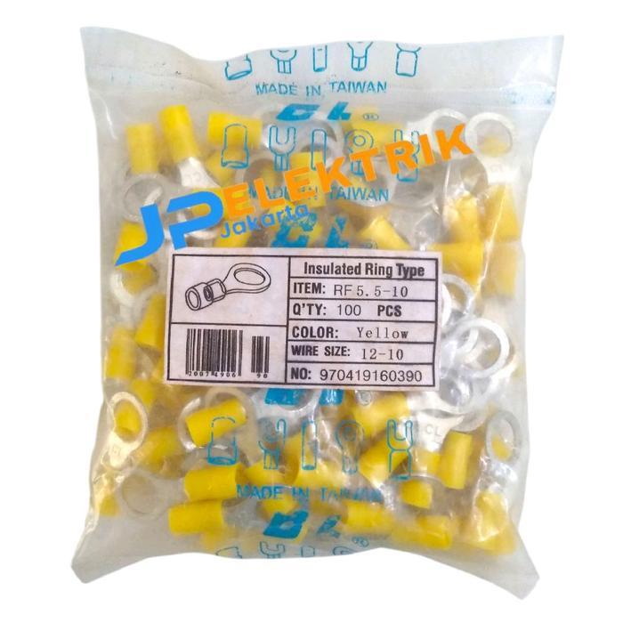 Skun Kabel Ring Rf 5.5 - 10 Skun Cl Ring Isolasi Skun Cable 4Mm - 6Mm M10