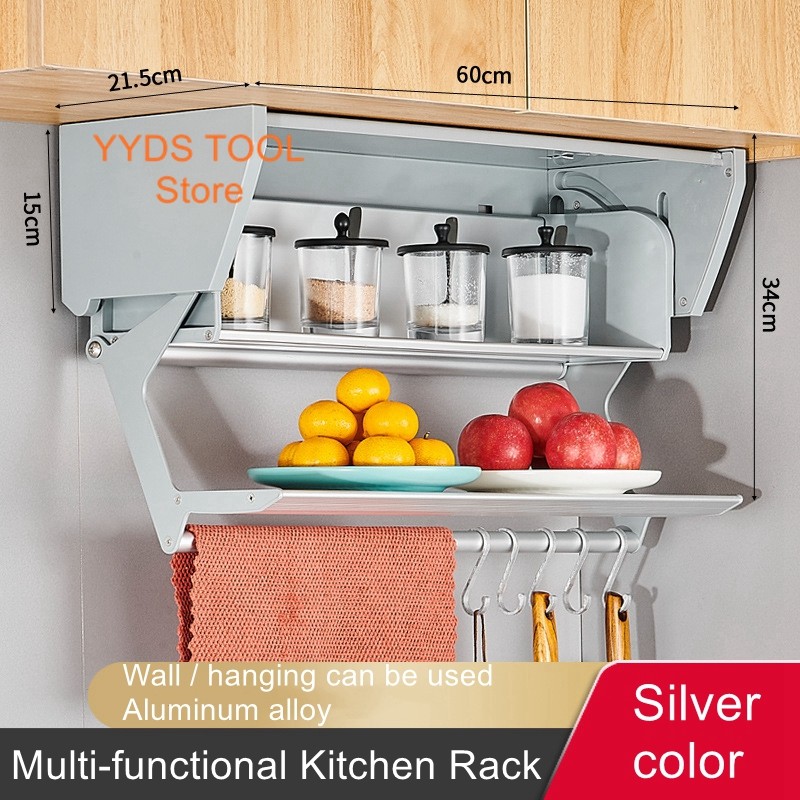 Kitchen food preparation and vegetable preparation artifacts spice rack spice rack folding cabinet s