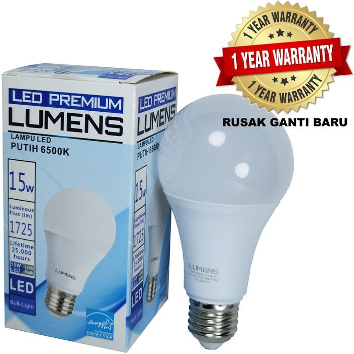 "New" Lampu LED LUMENS 15w 15 watt 15watt putih TERANG MURAH, 110++ Lm/W