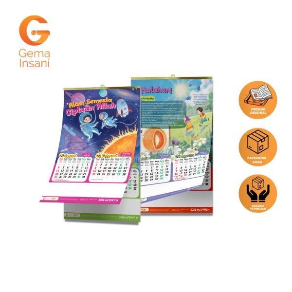 Gema Insani Kalender Dinding Anak Muslim 2026 Tema Alam Semesta