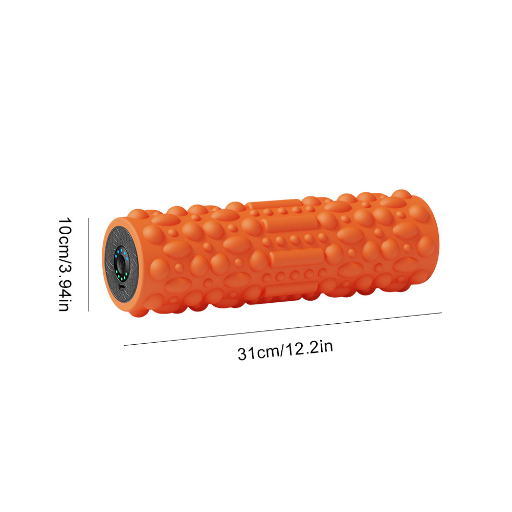 Electric Vibrating Foam Roller Massage Column Rechargeable Exercise Roller 5 Modes Tissue Massager