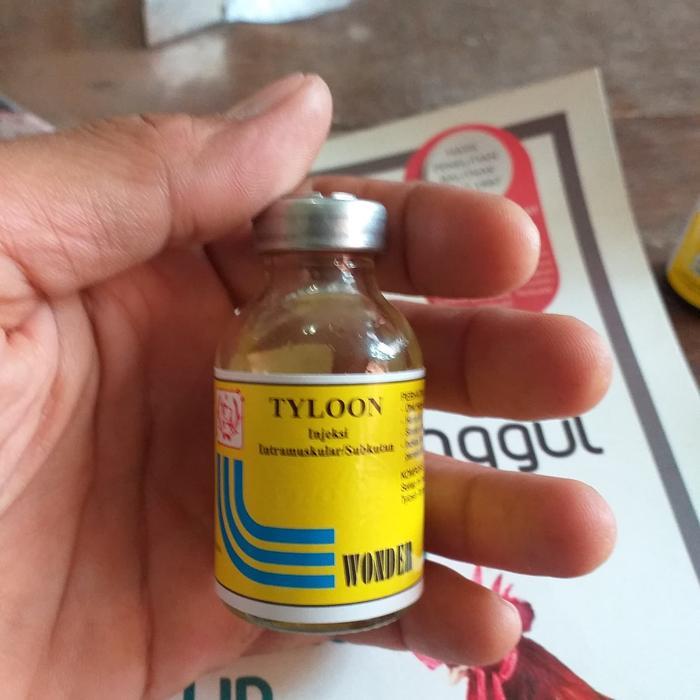 TYLOON Injeksi Intramuskular/Subkutan 20ml untuk Ternak Unggas Sapi Kambing Kerbau & Babi Solusi