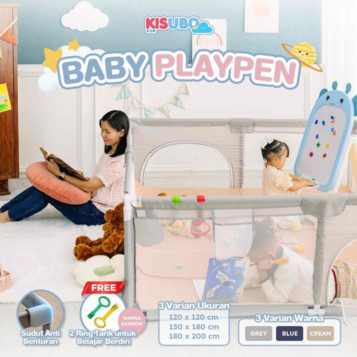 Kisubo Playpen Pagar Pengaman Bayi Tempat Bermain Anak Pagar Mainan Anak Pagar Bayi Kolam Main Anak