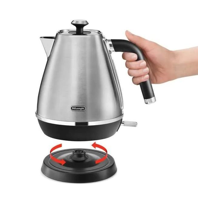 DELONGHI TEKO KETTLE LISTRIK KBI2001.M / KBI 2001 SILVER