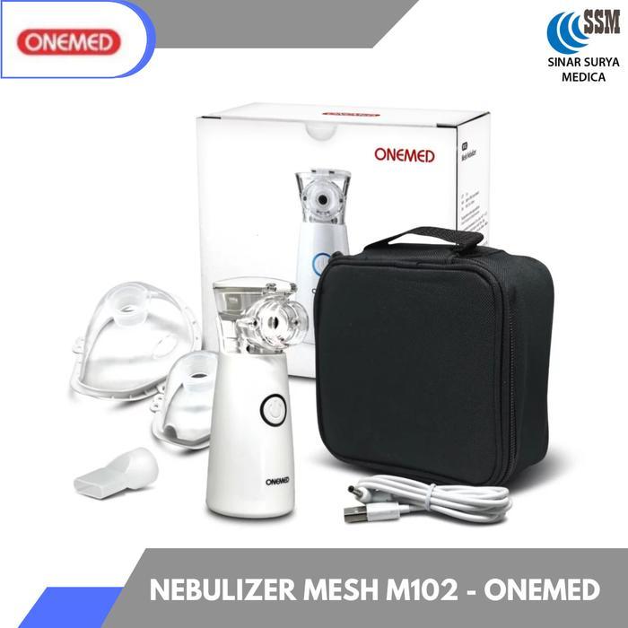 Mesh Nebulizer OneMed M 102 Portable / Alat Uap Bantu Pernafasan Asma
