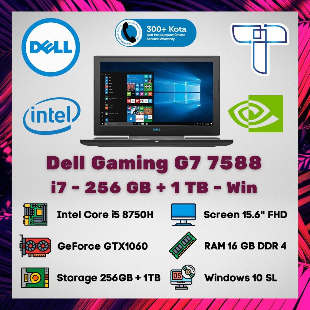 Laptop Notebook Dell Gaming G7 7588 - i7 - 1TB+256Gb - 16 - Win - VGA