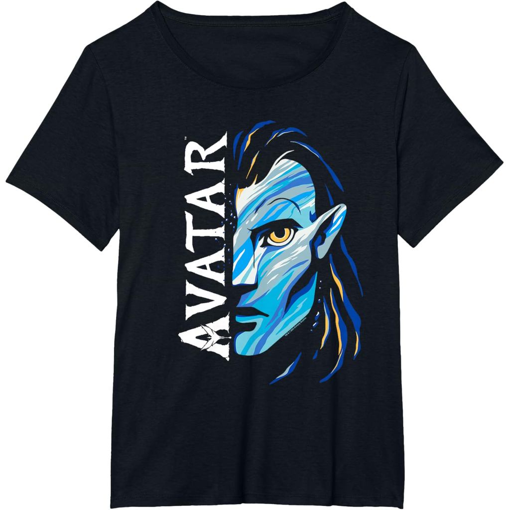 Amber's Kaos Anak dan Dewasa 24s Avatar The Way of Water Jake Sully Split Avatar Face Tshirt