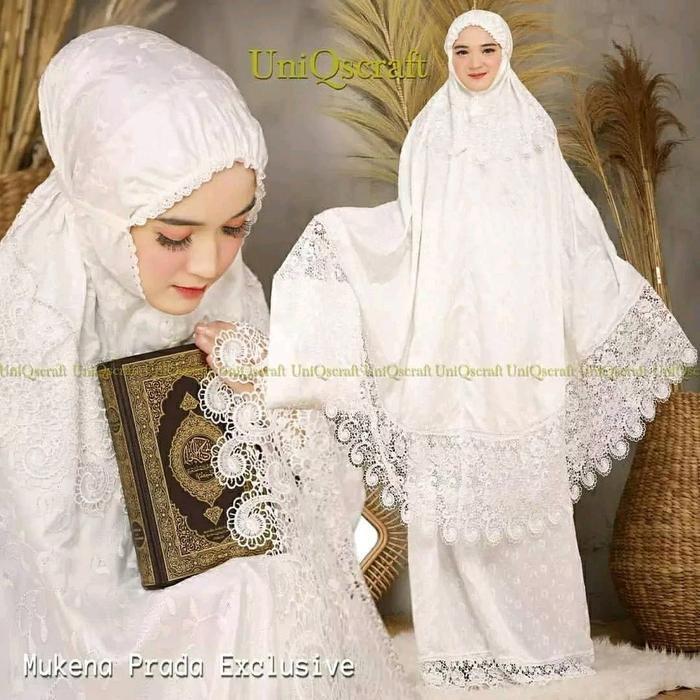 mukena dewasa-mukena mahar-mukena sutra paris prada
