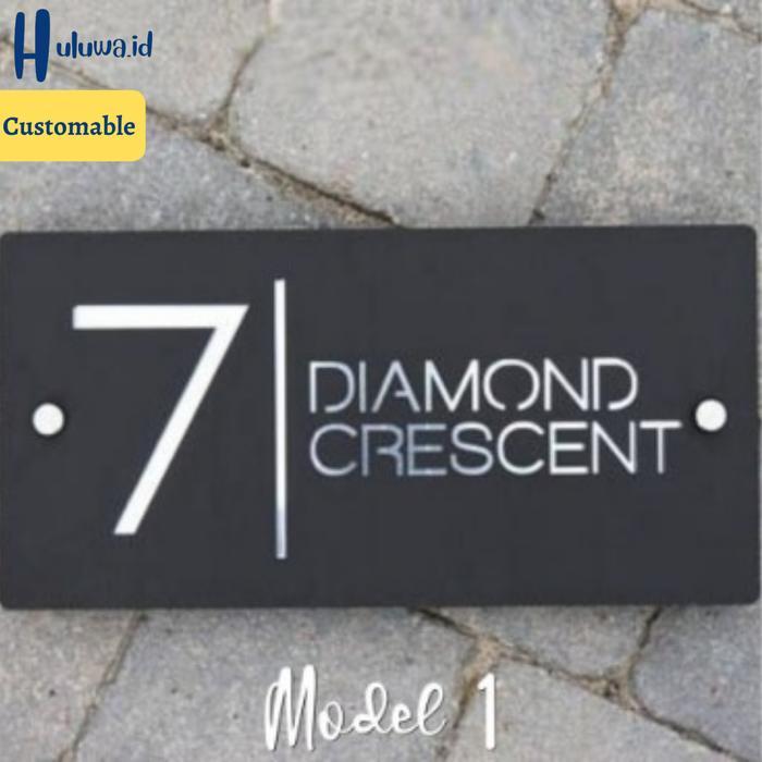 Nomor Rumah Acrylic Alamat / Alamat Cafe Cantik / Premium / Custom