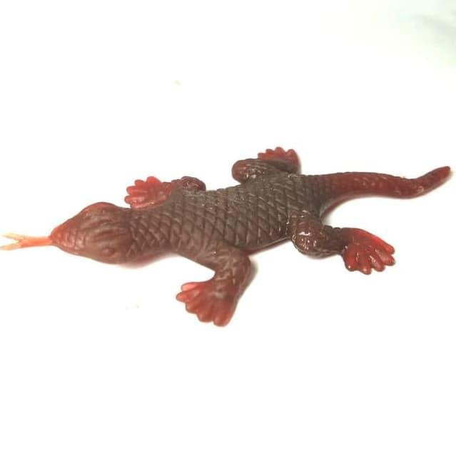 Animal cicak karet mainan anak figure hewan