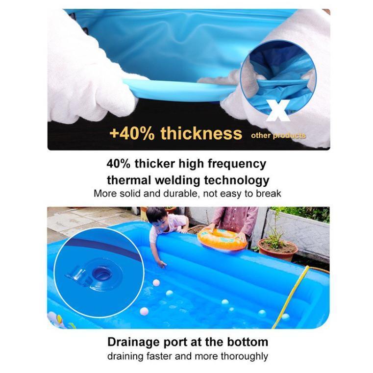 Premium (Live) Kolam Renang Anak 2 Meter Kolam Mandi Bola Ukuran Jumbo Inflatable Pool Kolam Renang