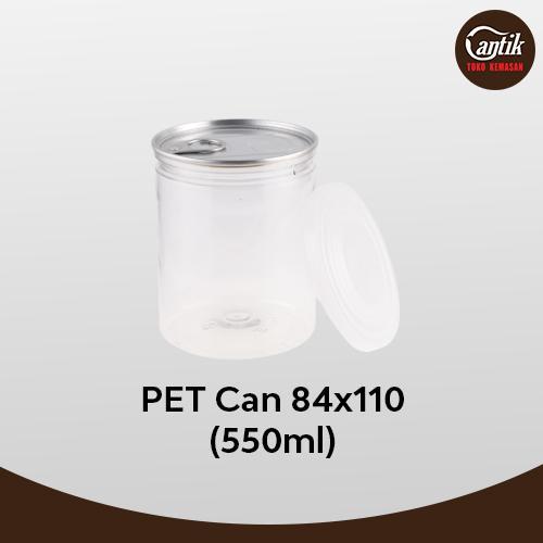 PET CAN 84 x 110 (550 ML) + TUTUP PET CAN + TUTUP PLASTIK LLD DIA 84 ISI 270 PCS