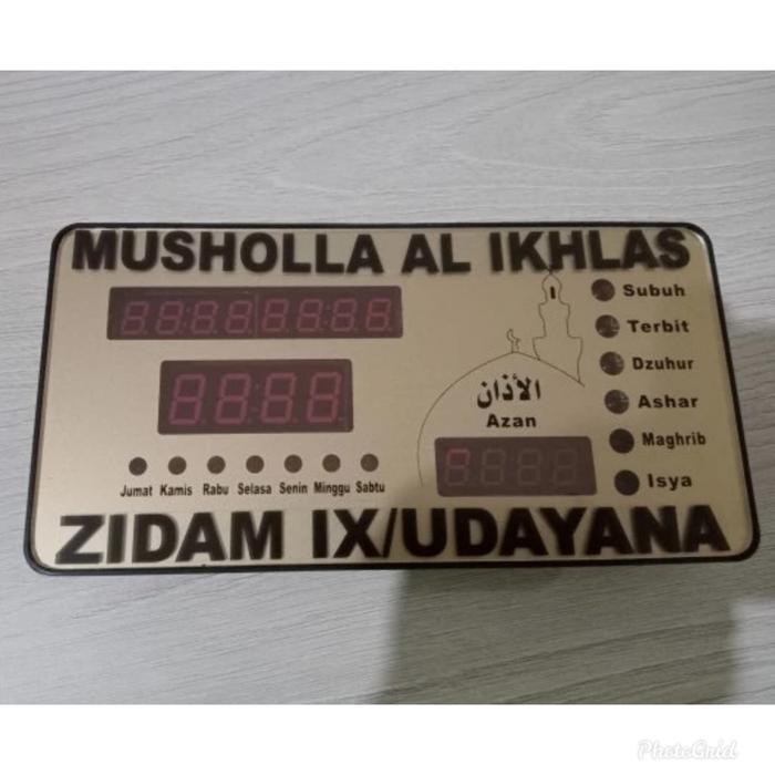 Sonifer Jam Adzan Digital Mini Jam Alarm Sholat Otomatis Adzan Iqomah 19 X 10 Cm