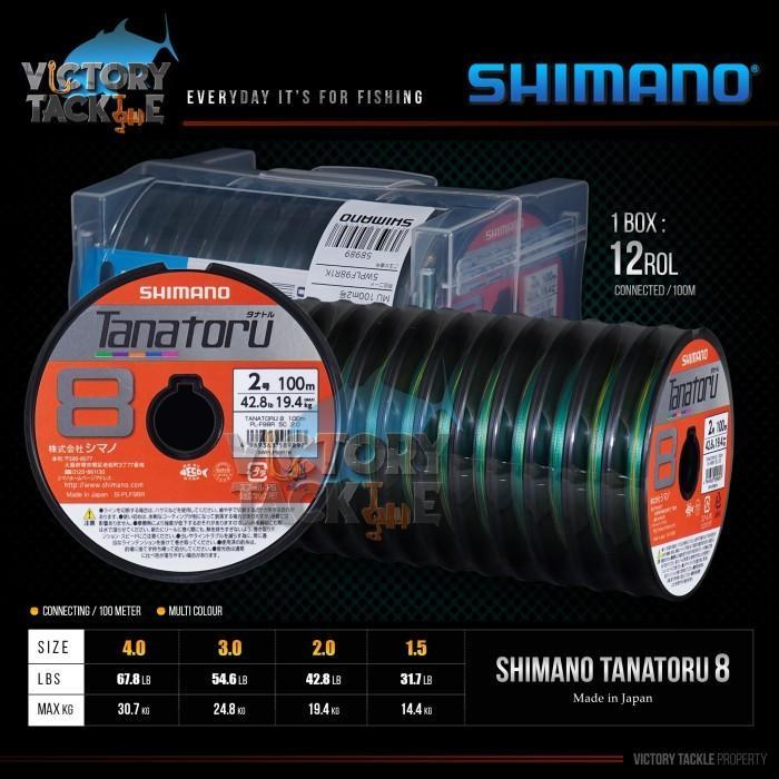 SENAR PANCING / PE Shimano TANATORU X8 CONNECTING MULTICOLOR JAPAN Reel Joran