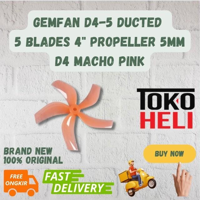 Gemfan D4-5 Ducted 5 Blades 4" Propeller 5mm D4 Macho Pink