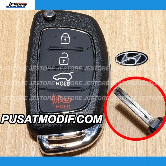 Hyundai Rumah Kunci 4Btn ((Datar Tengah)) Kunci Santa Fe Kunci Remote