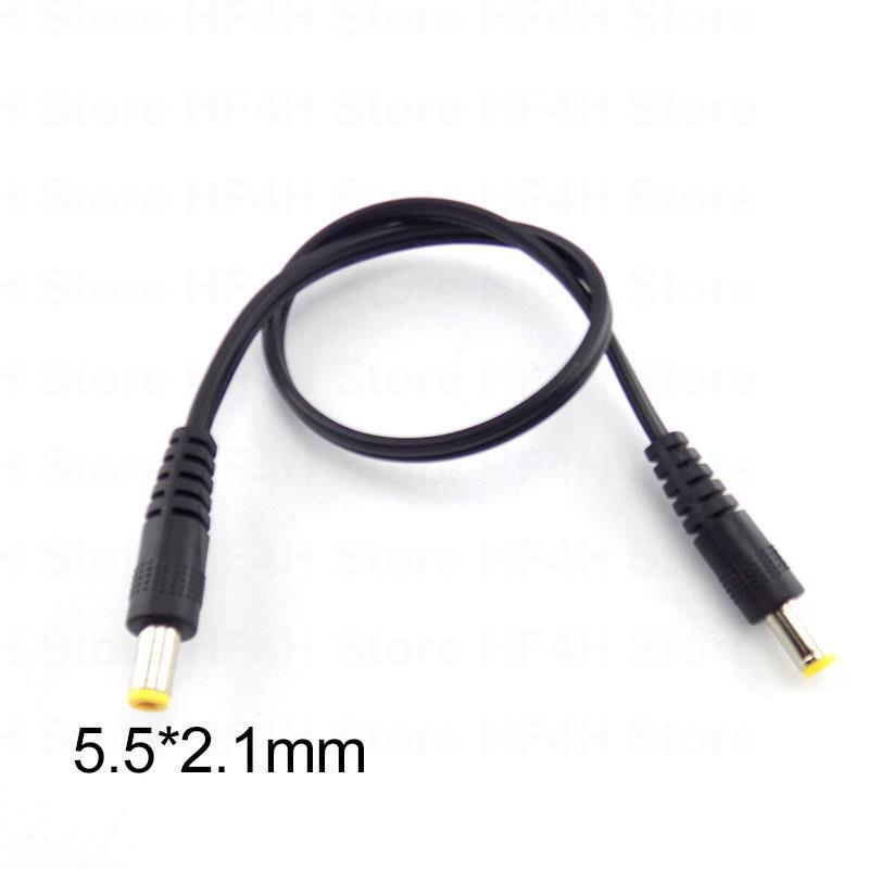 DC male to male AV audio Power Plug 5.5mm x 2.1mm Male To 5.5 x 2.1mm Male Adapter Connector Cable
