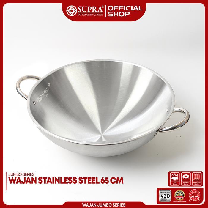 SUPRA PANCI Stainless Steel Wajan Penggorengan 65 Cm Kuali Jumbo
