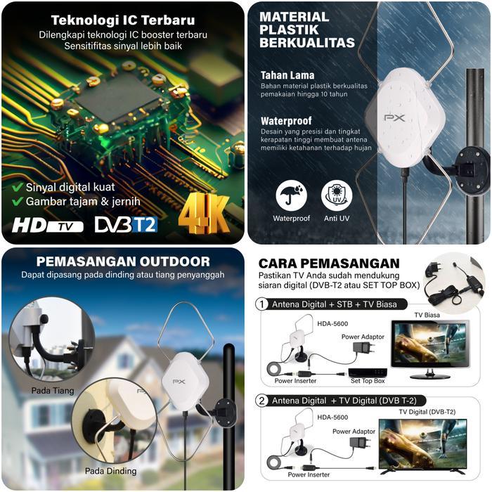 ANTENA PX HDA-5600 ANTENA Digital OutDoor / Indoor PX HDA-5600 PX HDA5600 HDA 5600