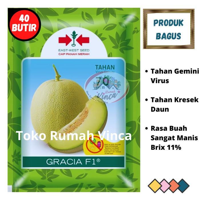 Benih Bibit Melon Madu Tahan Virus GRACIA F1 40 biji Cap Panah Merah