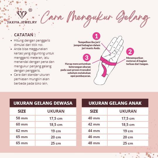 READY Gelang keroncong set7 anak perhiasan imitasi Yaxiya Jewelry 511