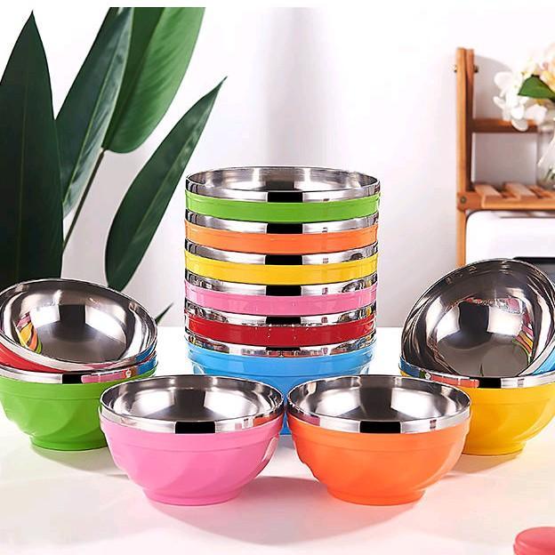 mangkok stainless steel pp foodgrade / mangkok anti panas / mangkok warna