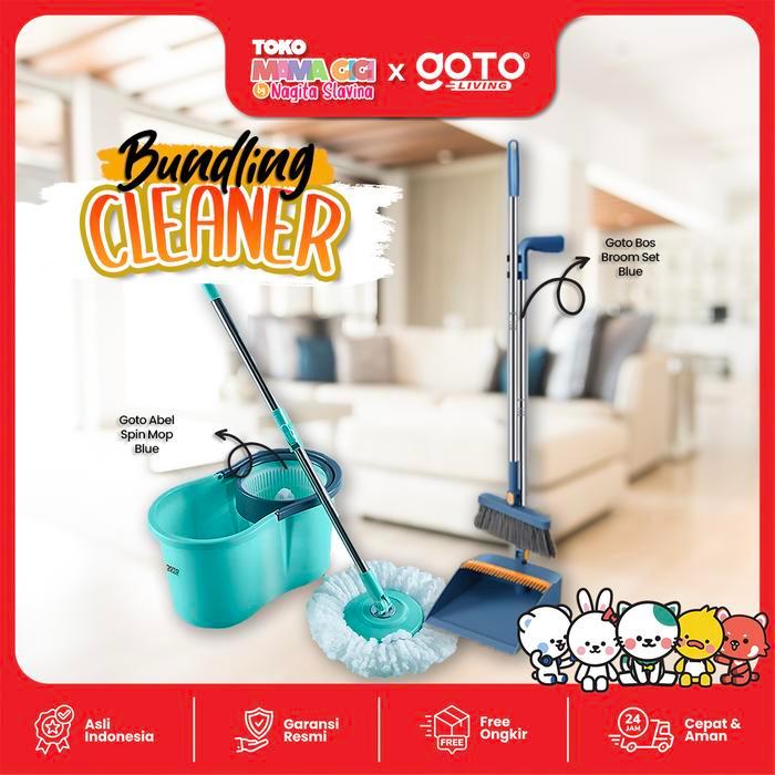 [Exclusive Toko Mama Gigi] X Goto Living Bundling Kebersihan Pel Mop Sapu Pengki