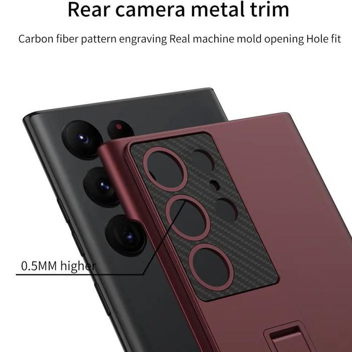 Case Samsung S23 ULTRA/ S23 PLUS/ S23 Gkk Original Matte Ultra Thin Case With Folding Kickstand Case