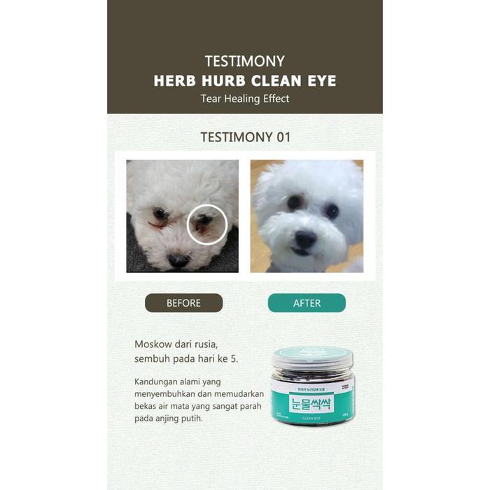 Herb Hurb Clean Eye Vitamin Mata Tear Stain Anjing Pasti Promo