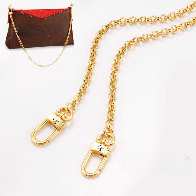Round Chain Suitable for LV Favorite Bag Pure Copper Round Chains Hardware Accessories Gold Chain