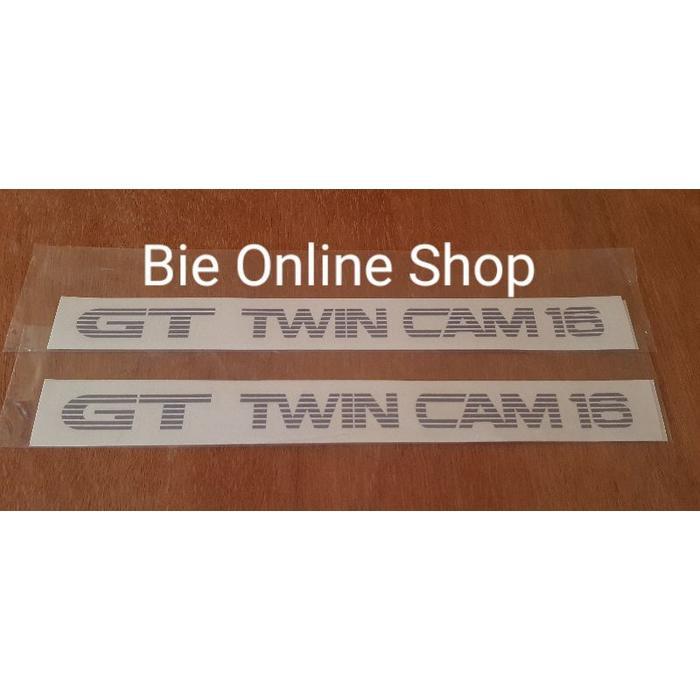 2Pcs Sticker Pintu Corolla Twincam Ae92 Gt Twincam 16 (Bukan Cutting)