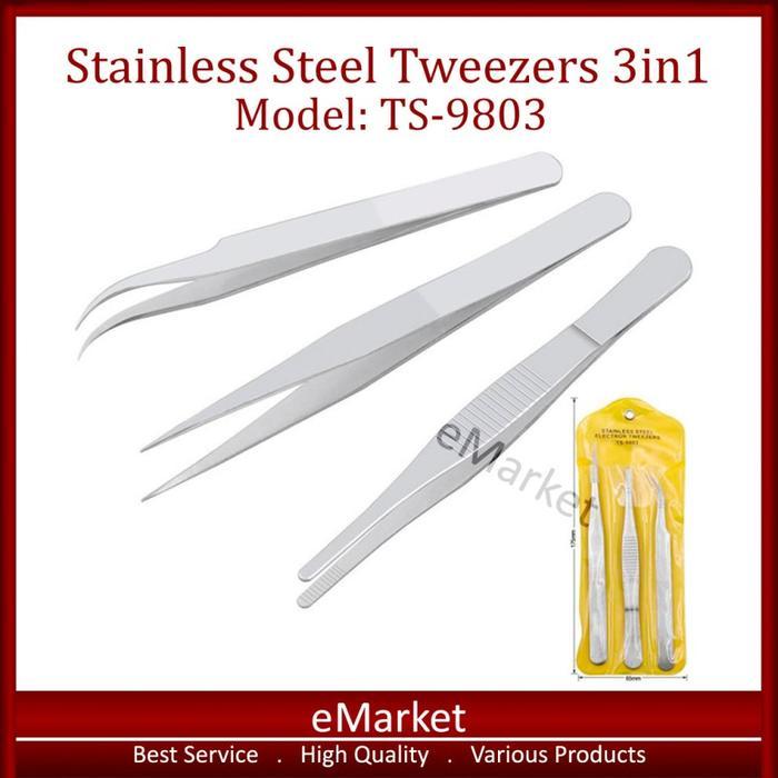 PINSET PIN SET 3 IN 1 STAINLESS STEEL AQUARIUM AQUASCAPE