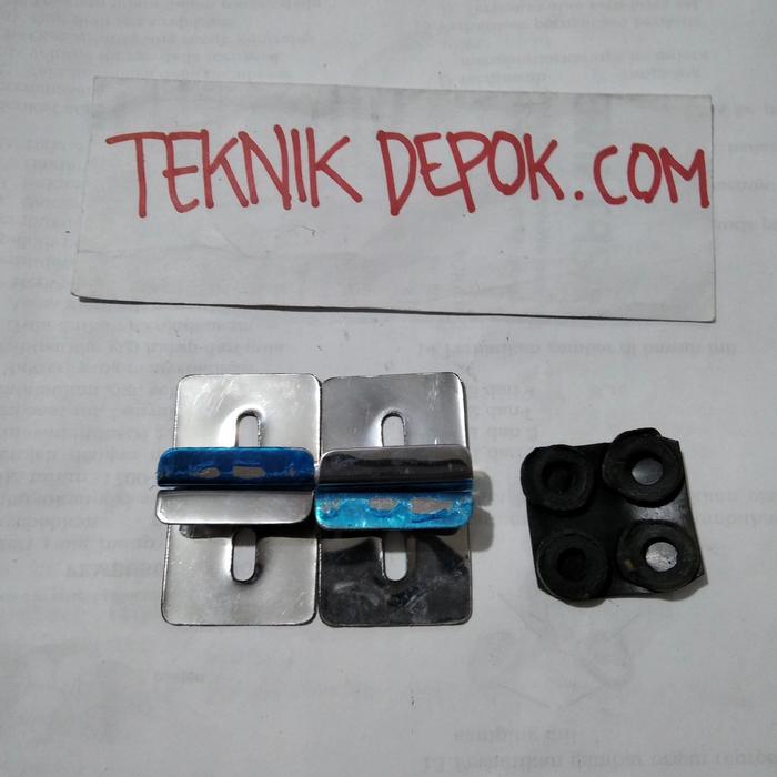 10 Set Siku Kaca Klem Stainless Plat siku Kaca Cermin Wastafel