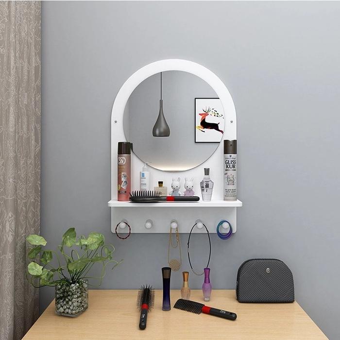 kaca cermin wastafel kamar mandi+Gantungan Rak Sabun Meja Serbaguna