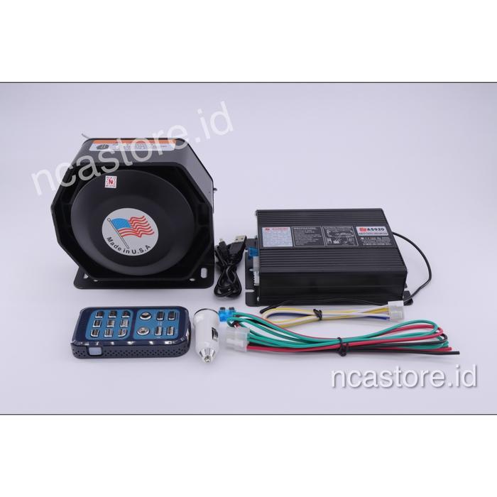 Paket Toa Federal Signal Slim Dan Ampli Wireless Tipe As920 Mobil