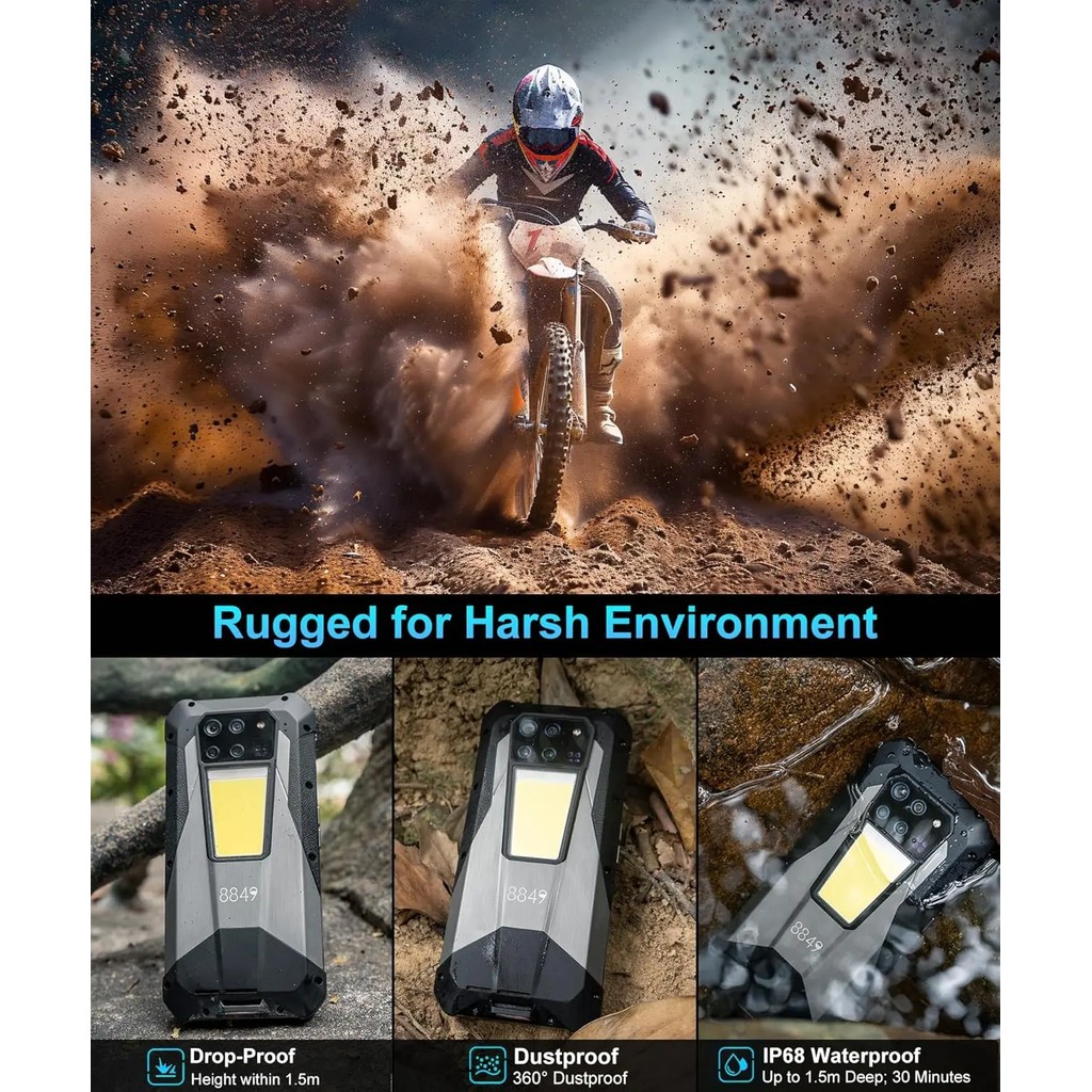8849 Tank 3 Pro Unihertz Rugged Projector Smartphone 23800mAh 5G Android14 Outdoor Phone 512GB+36GB