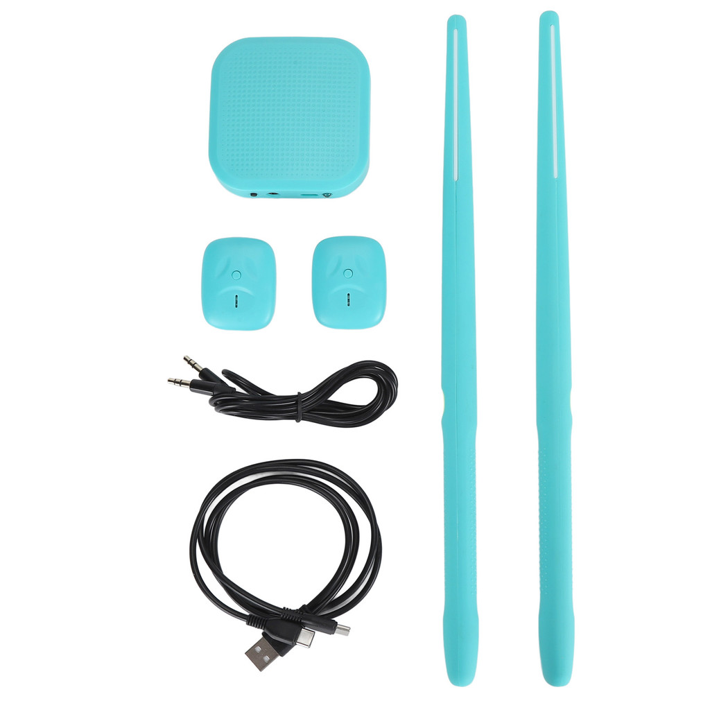 Electric Air Drum Set Portable Virtual Drum Set with Drumsticks Pedals Electronic Drum Set for