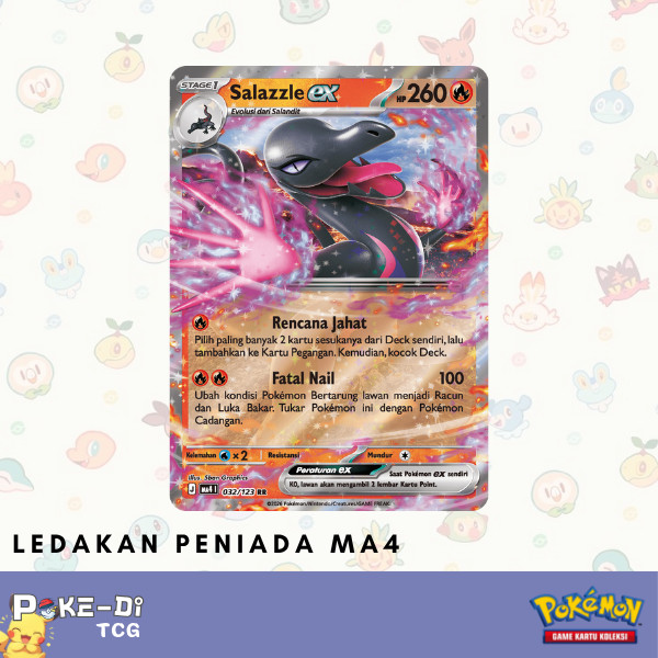 Salazzle ex MA4 | 032/123 RR - Pokemon TCG Indonesia