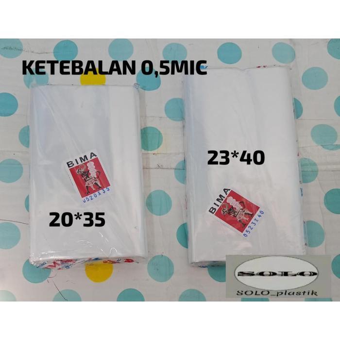 Plastik Pp Bening Tebal 05 / Plastik Kaku Bening Tebal / Plastik Makanan Kering / Plastik Snack