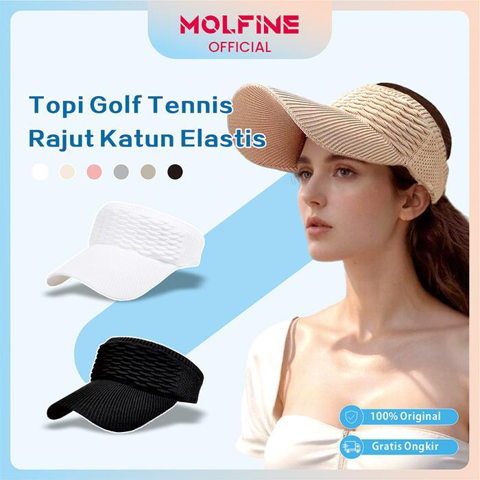 MOLFINE Topi Olahraga Topi Senam Topi Wanita Golf Senam Untuk Hijab Topi Anti UV Korea Style Topi