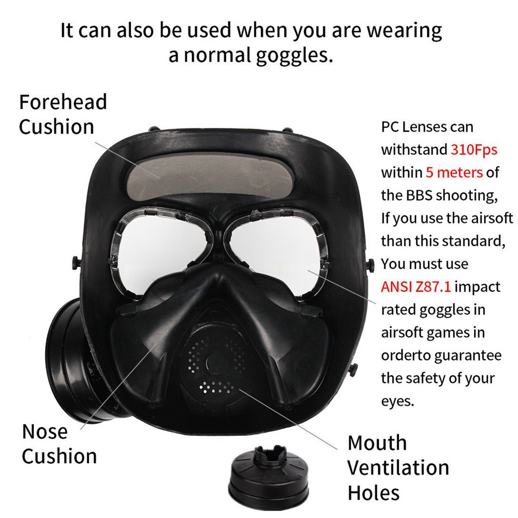 Gas Mask Breathing Mask Creative Stage Performance Prop for CS Field Equipment Cosplay Protection
