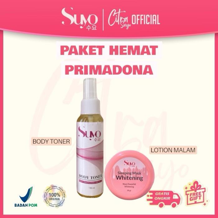 Suyo Paket Hemat Primadona / Suyo Sleepmask Primadona / Lotion Pemutih Suyo Memutihkan Mencerahkan