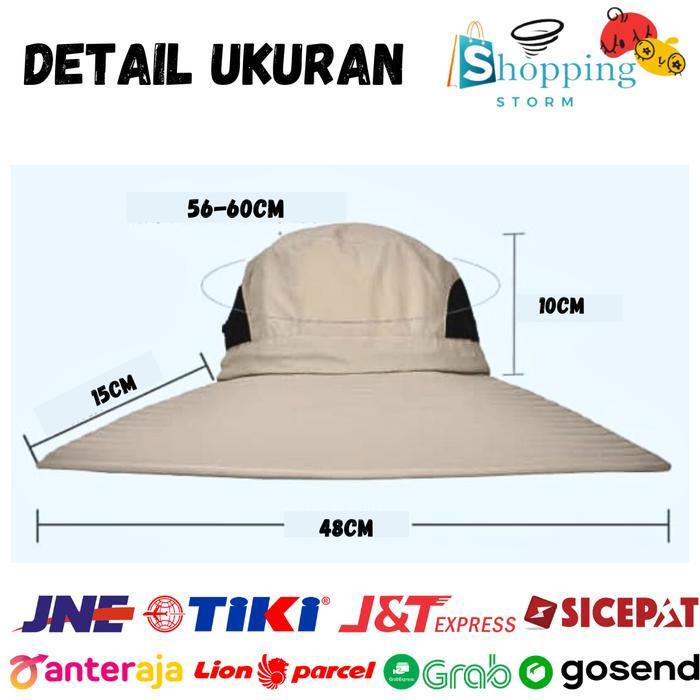 Topi Pria / Topi Nelayan/ Topi Outdoor Besar Anti Panas Uv #Gratisongkir