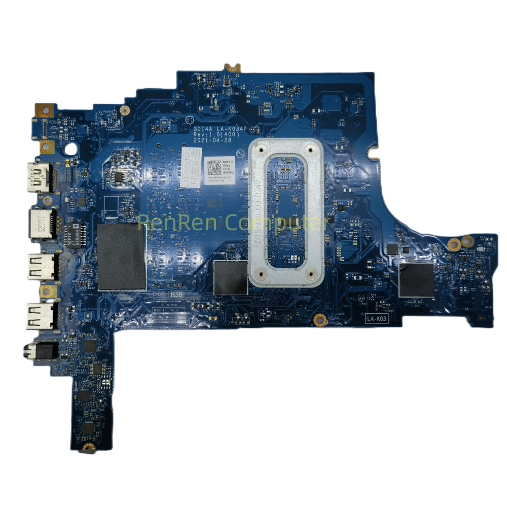 GDI4A LA-K034P For Dell Vostro 3400 3500 Inspiron 3501 Laptop Motherboard With i3-1115G4 I5-1135G7